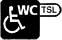 Wheelchair accessible toilet with limited transfer space