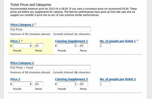 Ticket Prices