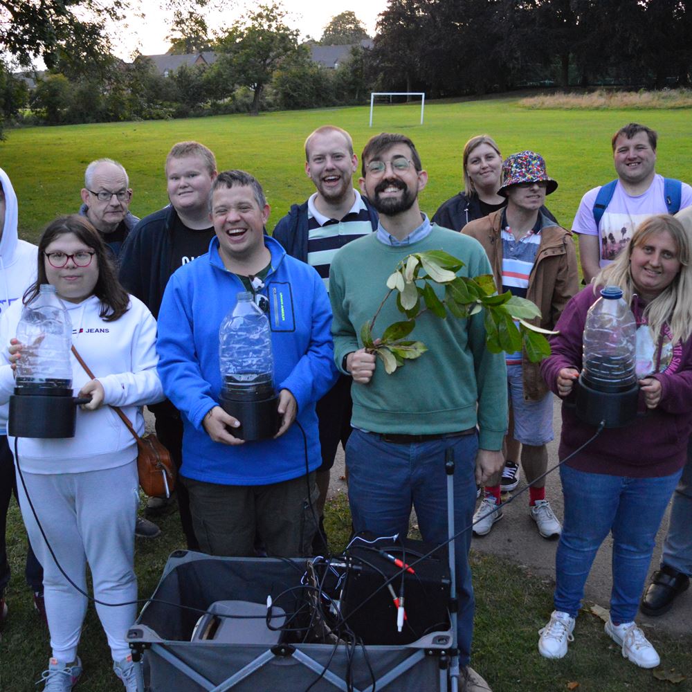 Artist Tom Peel (Centre) With A Group Of Participants After A Walk